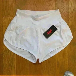 The Gym People Size Small White Shorts With Zipper Pocket NWT
